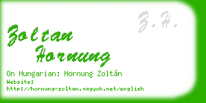 zoltan hornung business card