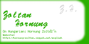 zoltan hornung business card
